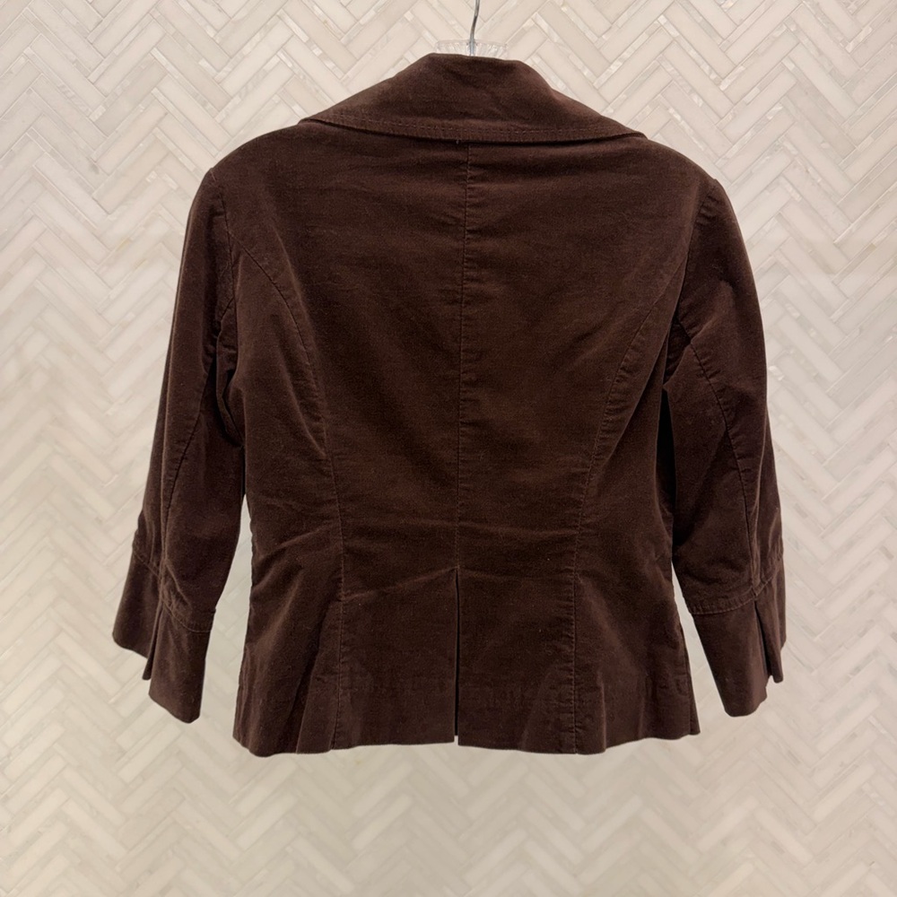 Anthropologie Sidra Brown Corduroy Peplum Jacket Blazer Size 4 - Picture 2 of 3
